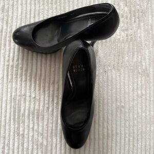 Stuart Weitzman Black Leather Heels